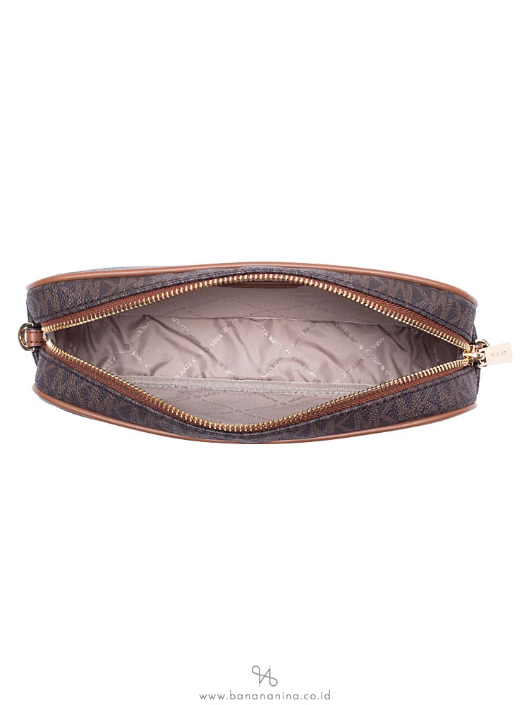 MICHAEL KORS Fulton Monogram Sport Logo Large Crossbody Brown