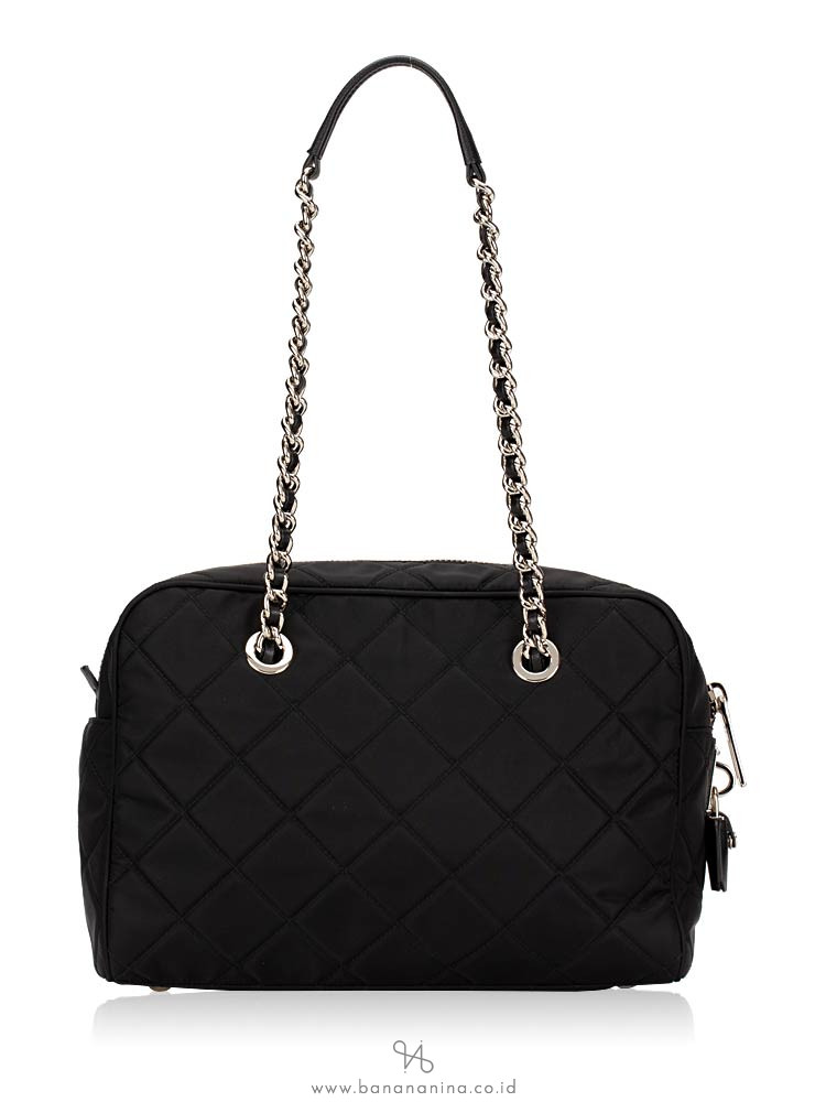 PRADA 1BB903 Tessuto Impuntu Tote Nero