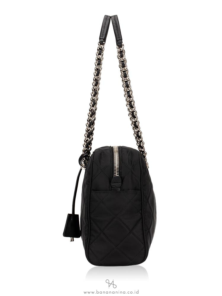PRADA 1BB903 Tessuto Impuntu Tote Nero