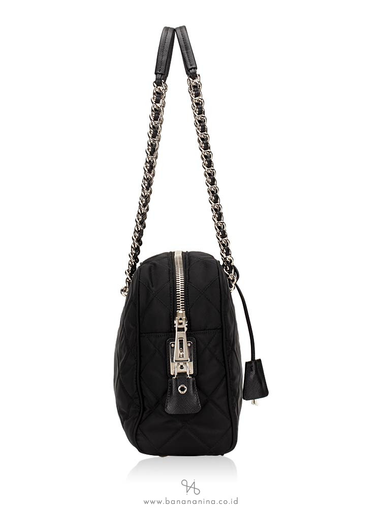 PRADA 1BB903 Tessuto Impuntu Tote Nero