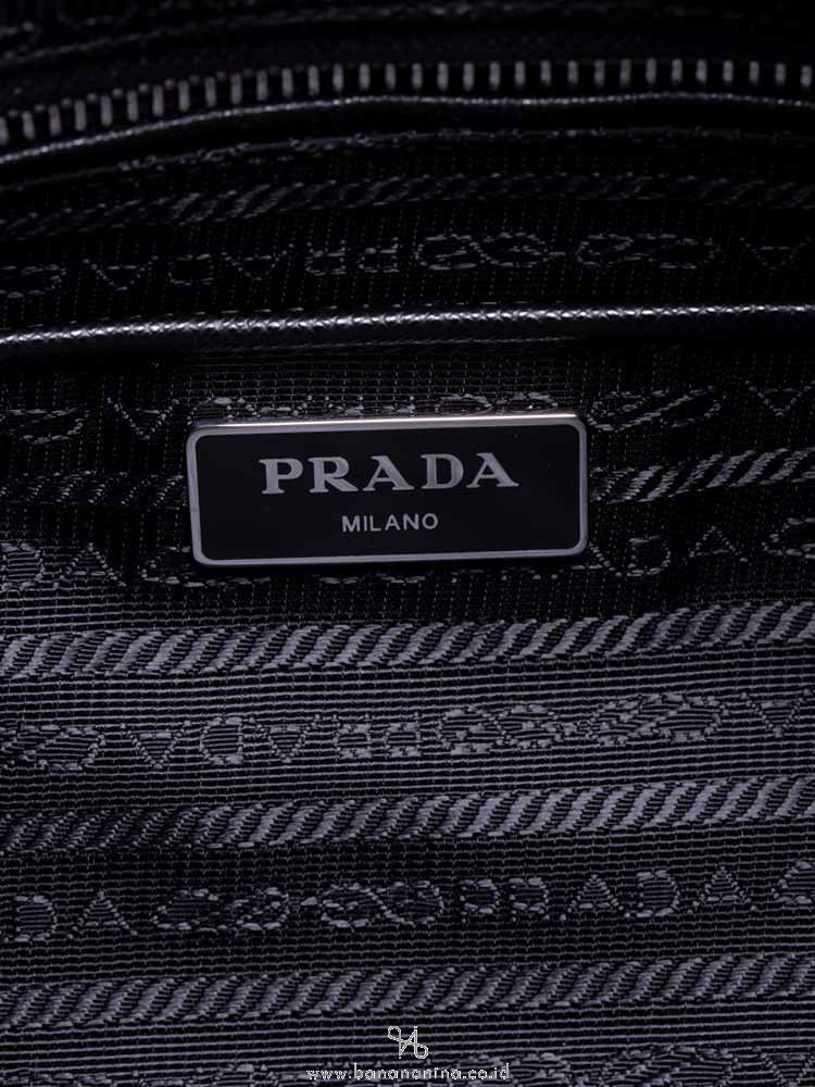 PRADA 1BB903 Tessuto Impuntu Tote Nero