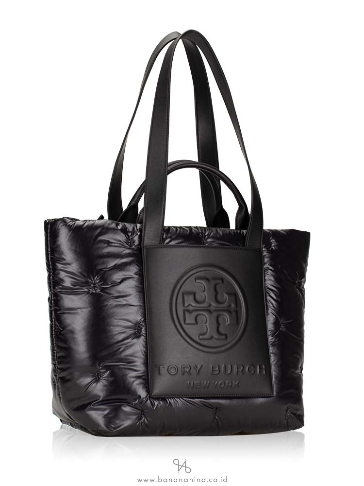 TORY BURCH Perry Bombe Nylon Tote Black