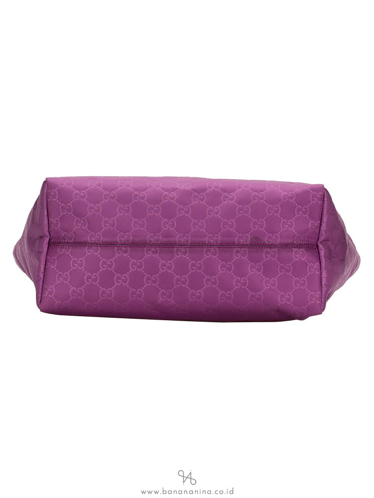 GUCCI Guccissima Nylon Tote Purple