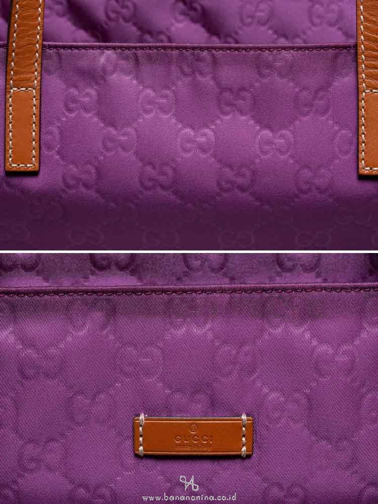GUCCI Guccissima Nylon Tote Purple