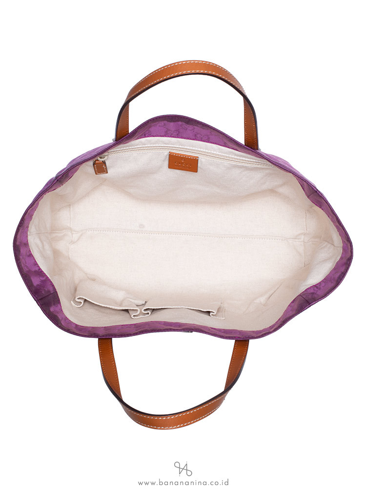 GUCCI Guccissima Nylon Tote Purple