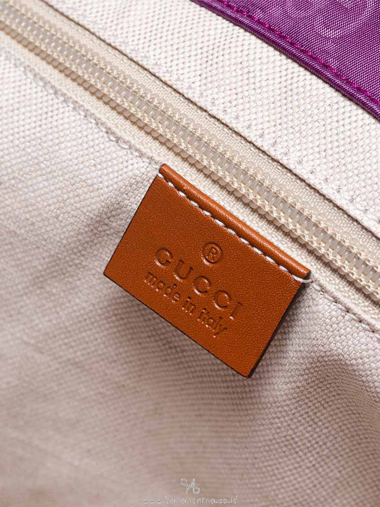 GUCCI Guccissima Nylon Tote Purple