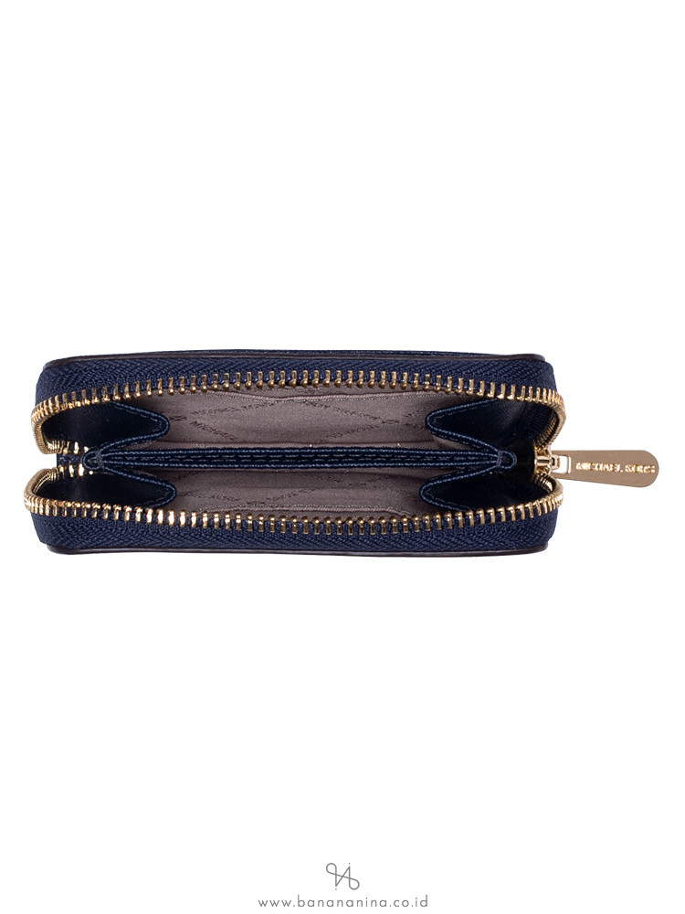 MICHAEL KORS Jet Set Travel Saffiano Zip Card Case Navy