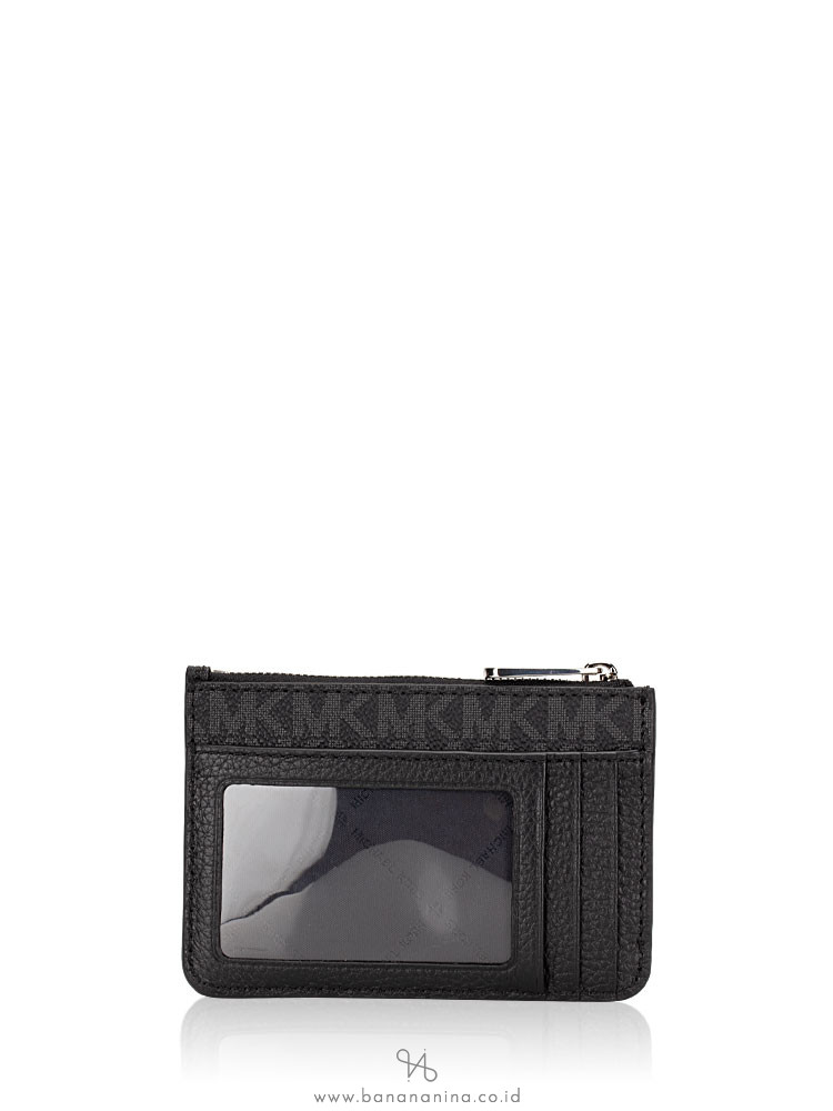 MICHAEL KORS Fulton Signature Small Zip ID Coin Pouch Black