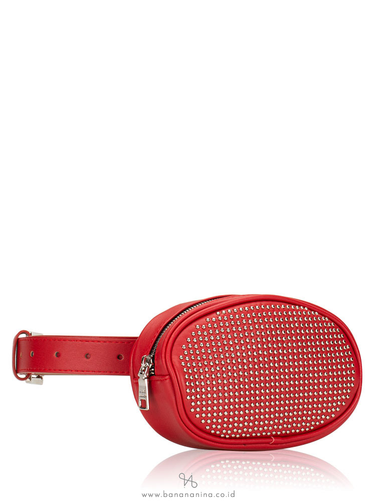 STEVE MADDEN W-Studly Studded Belt Bag Red