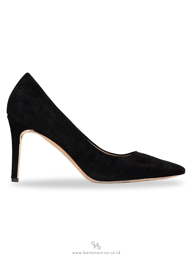 TORY BURCH Elana Suede Pump Black Sz 8