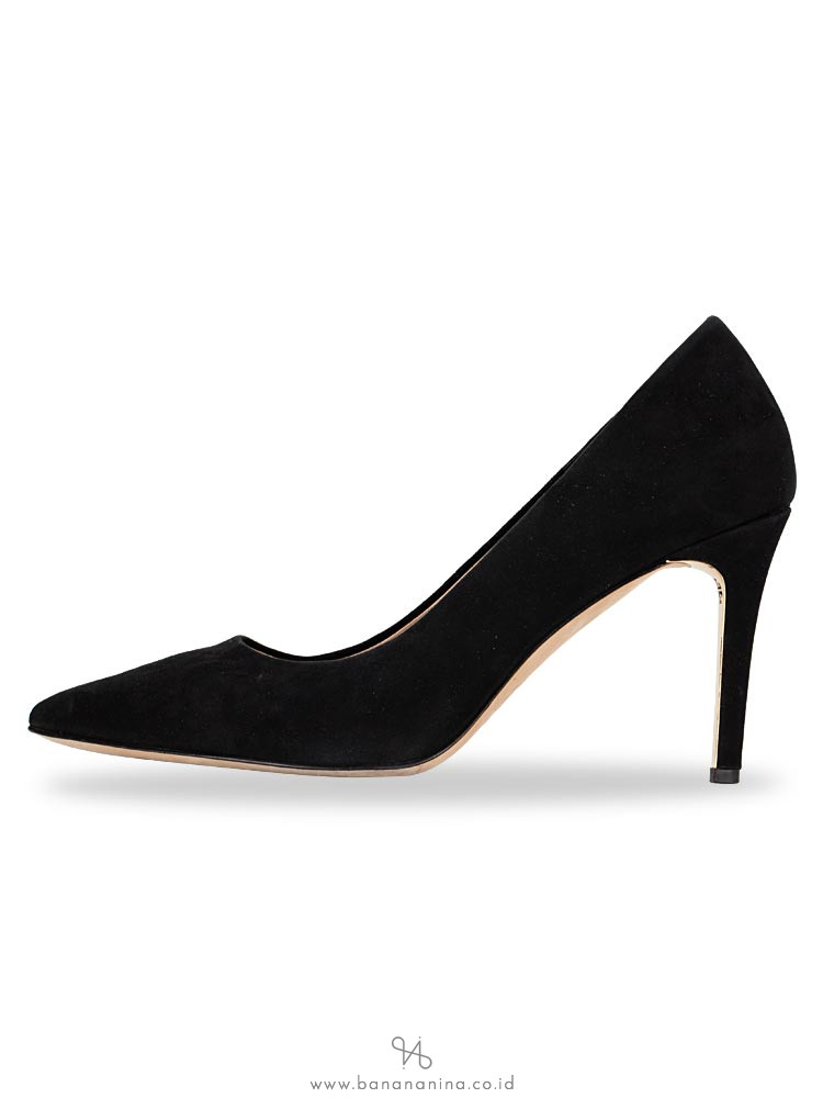 TORY BURCH Elana Suede Pump Black Sz 8