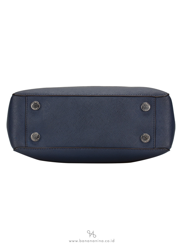 MICHAEL KORS Tilda Medium Leather Tote Navy