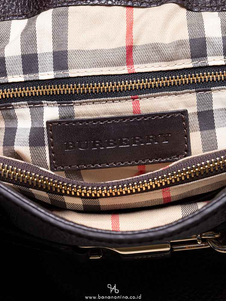 BURBERRY Golderton Bridle Tote Dark Chocolate