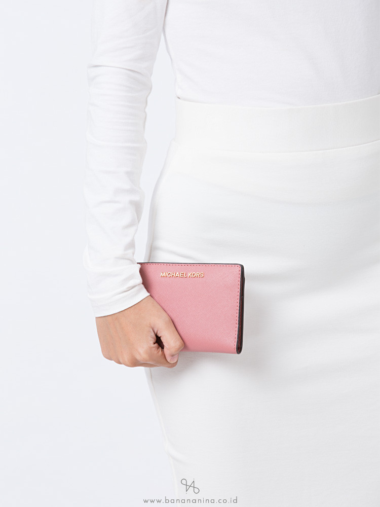 MICHAEL KORS Jet Set Medium Card Case Rose