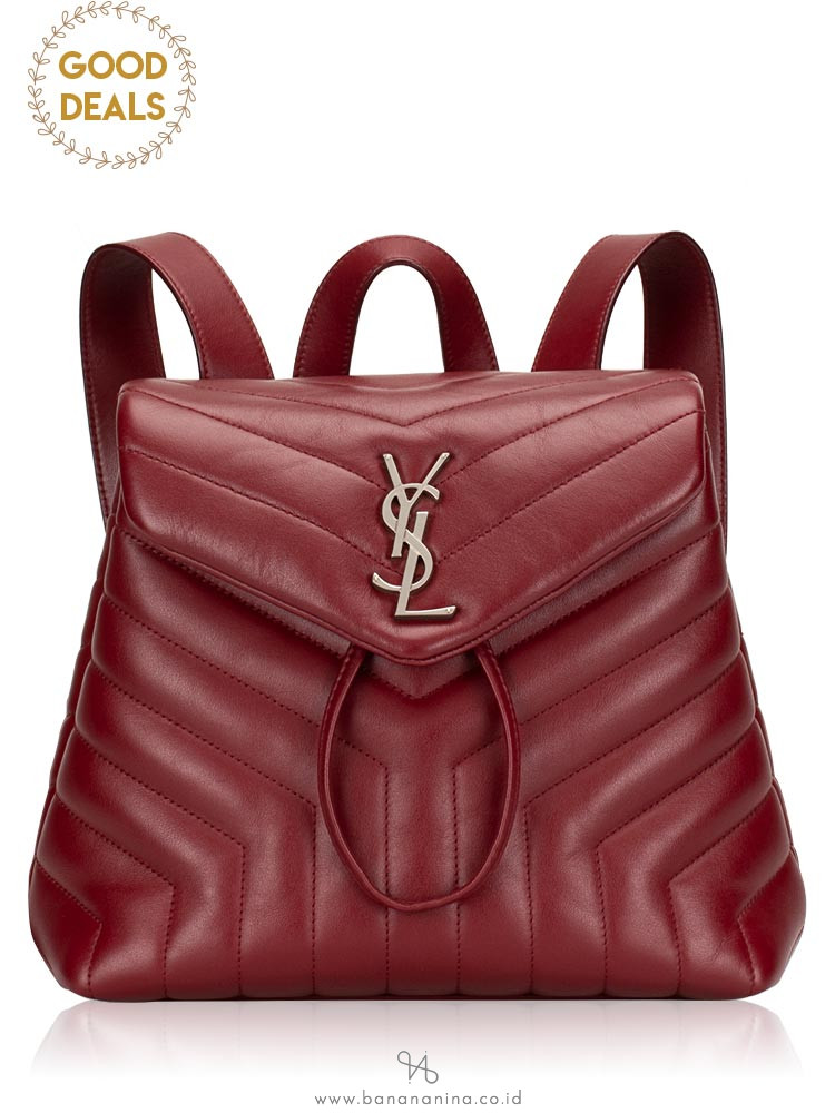 SAINT LAURENT Loulou Small Backpack Red