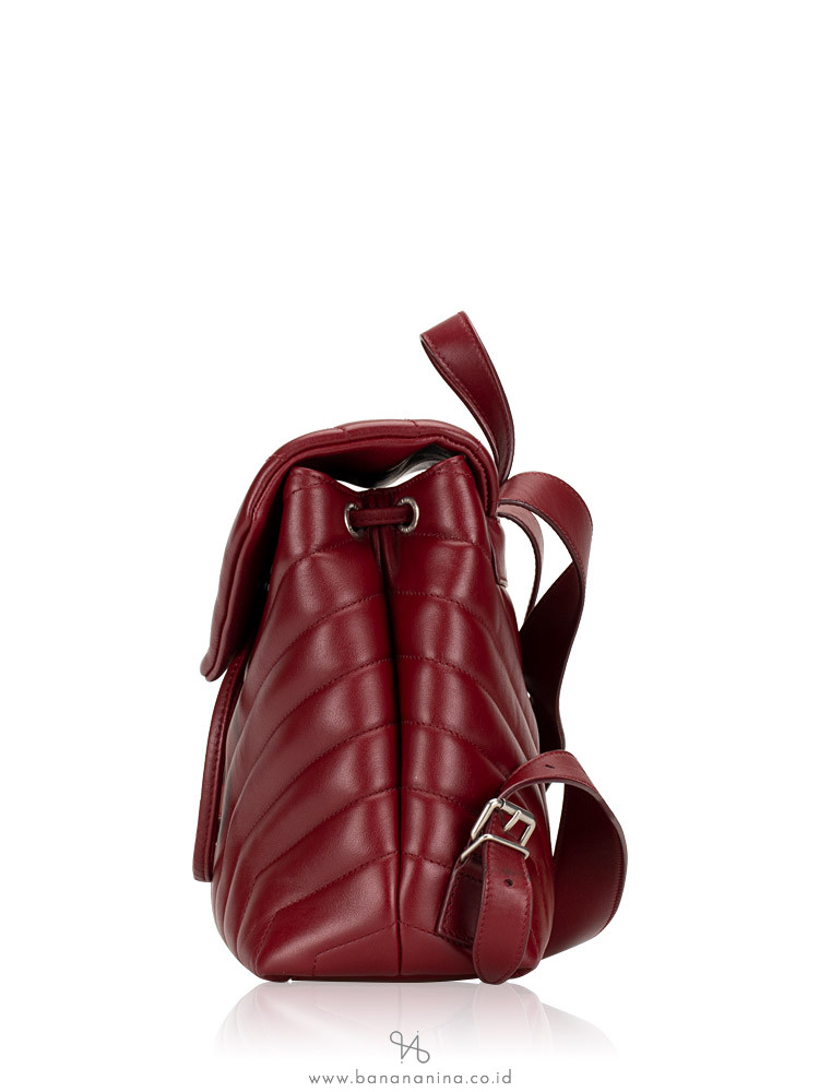 SAINT LAURENT Loulou Small Backpack Red