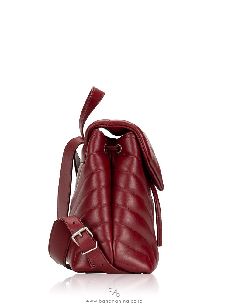 SAINT LAURENT Loulou Small Backpack Red
