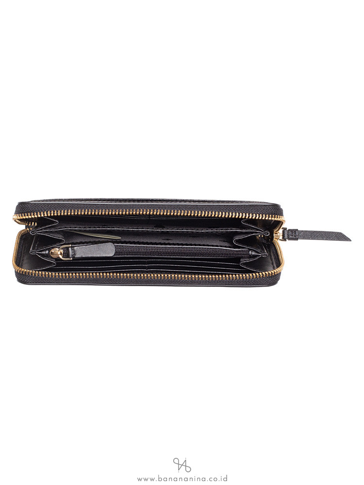 KATE SPADE Cameron Leather Zip Wallet Black