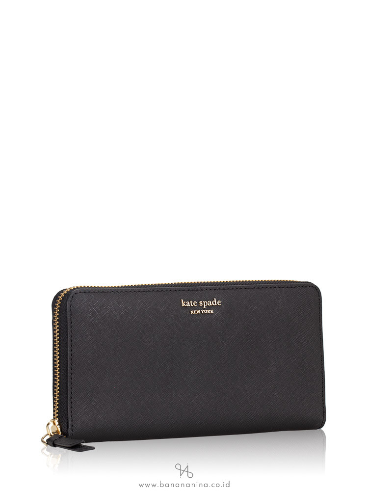 KATE SPADE Cameron Leather Zip Wallet Black