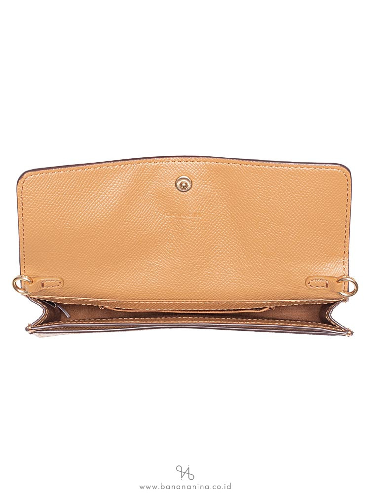 COACH 73793 Crossgrain Foldover Wristlet Light Saddle