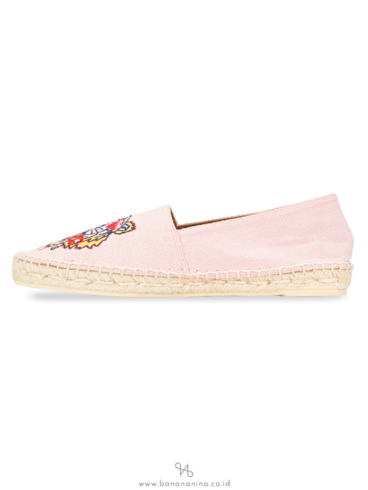 KENZO Tiger Canvas Espadrille Light Pink Sz 36