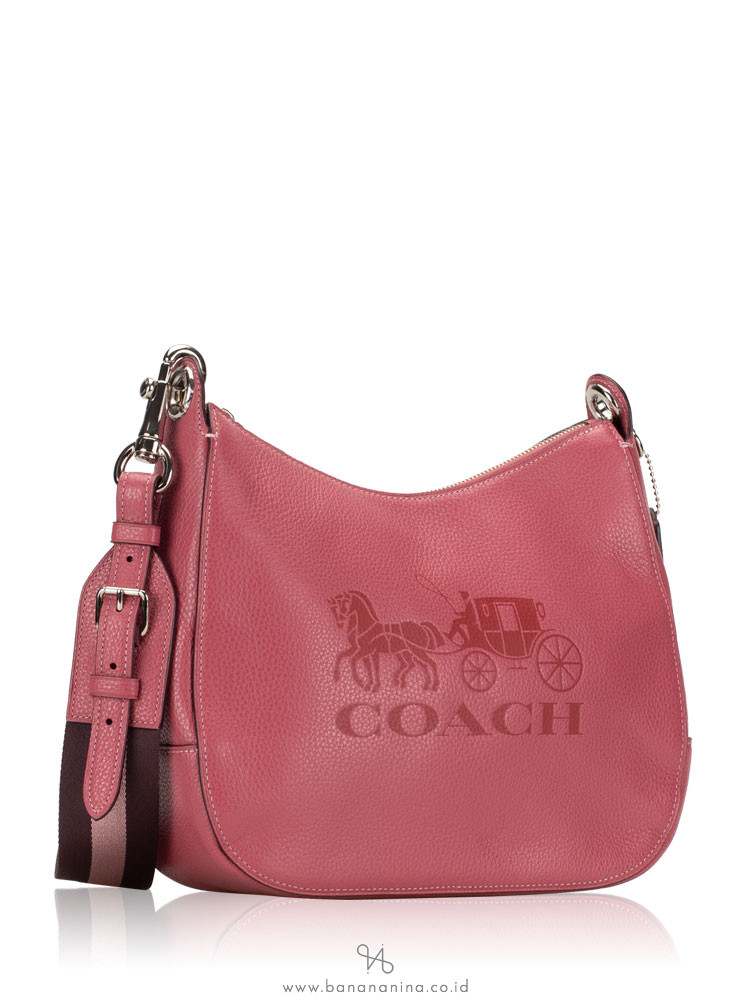 COACH 72702 Jes Leather Hobo Rouge