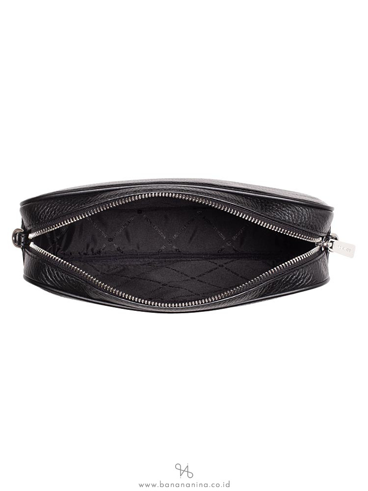 MICHAEL KORS Fulton Sport Logo Leather Large Crossbody Black