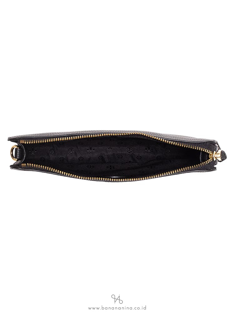 TORY BURCH Brody Pebble Leather Crossbody Black