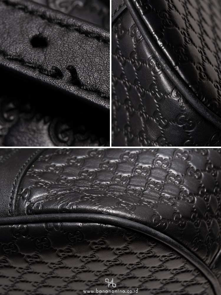 GUCCI Micro Guccissima Medium Dome Satchel Black