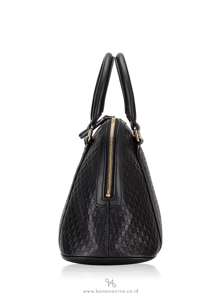 GUCCI Micro Guccissima Medium Dome Satchel Black
