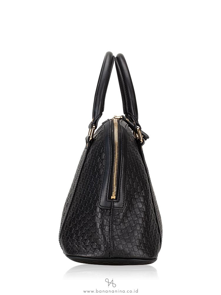 GUCCI Micro Guccissima Medium Dome Satchel Black
