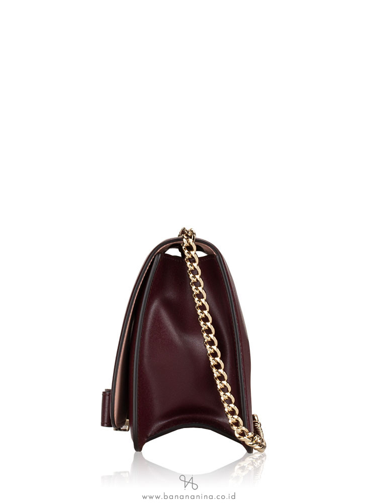 SALVATORE FERRAGAMO Vara Bow Medium Shoulder Bag Wine