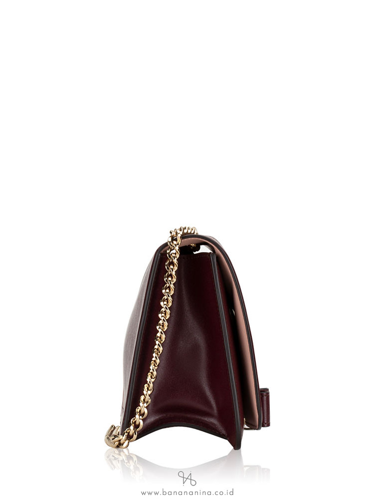 SALVATORE FERRAGAMO Vara Bow Medium Shoulder Bag Wine