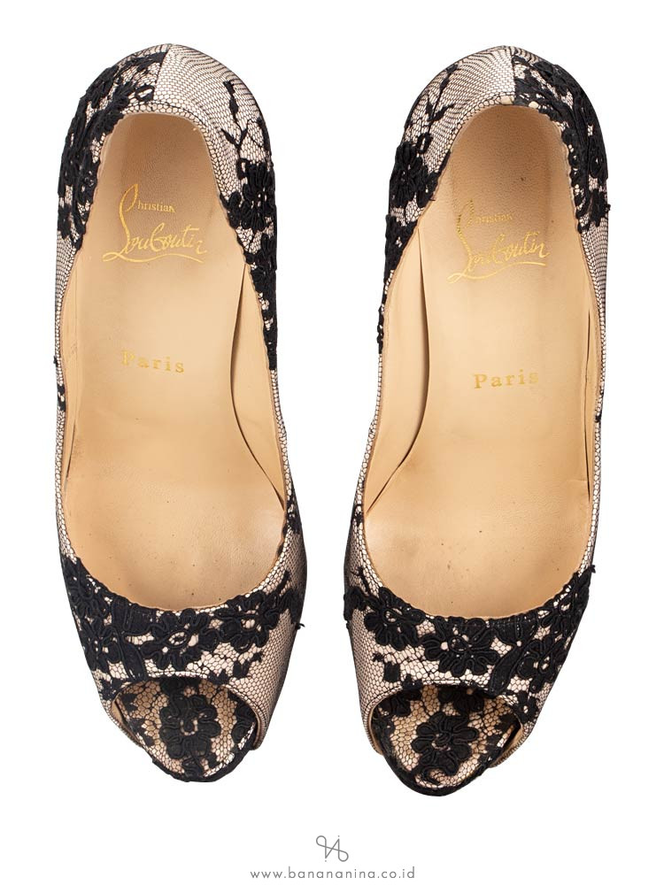 CHRISTIAN LOUBOUTIN 120 Hyper Prive Crepe Satin Heels Black Sz 39