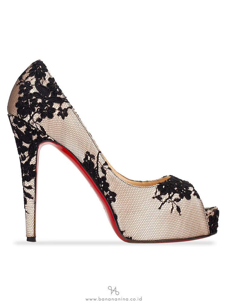 CHRISTIAN LOUBOUTIN 120 Hyper Prive Crepe Satin Heels Black Sz 39