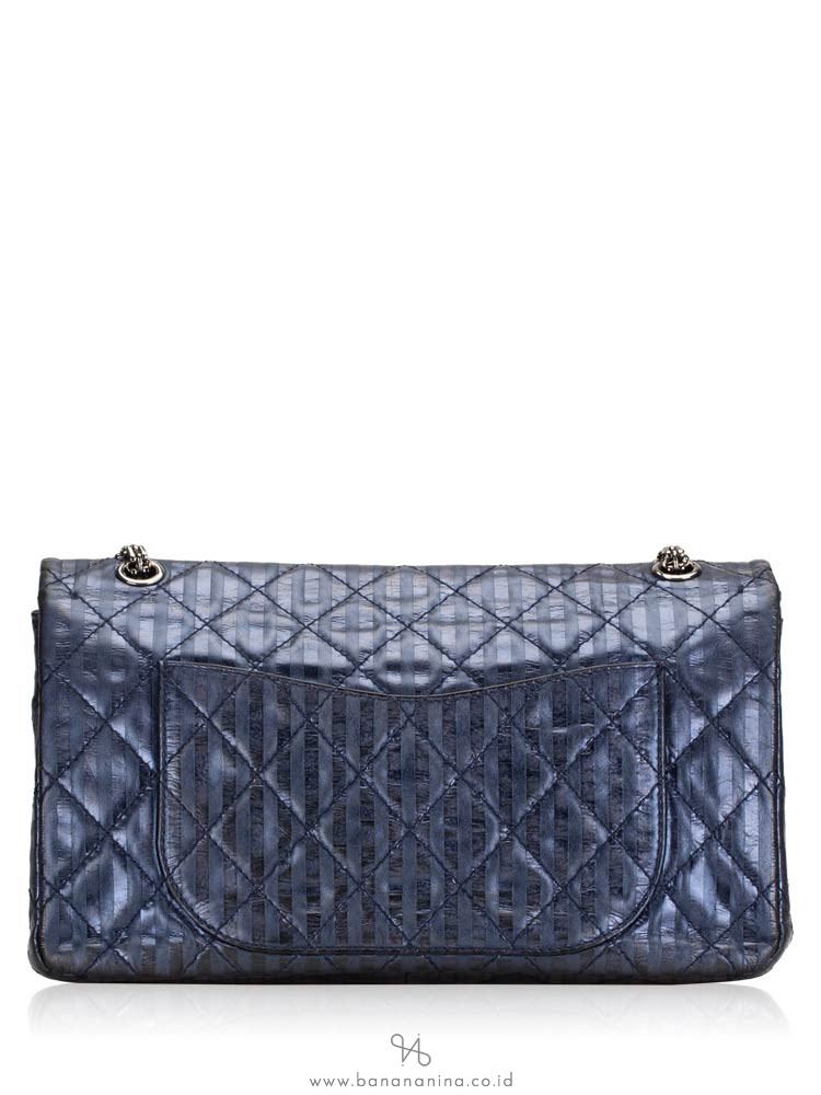 CHANEL 2.55 Reissue Metallic Calfskin Flap Bag Blue
