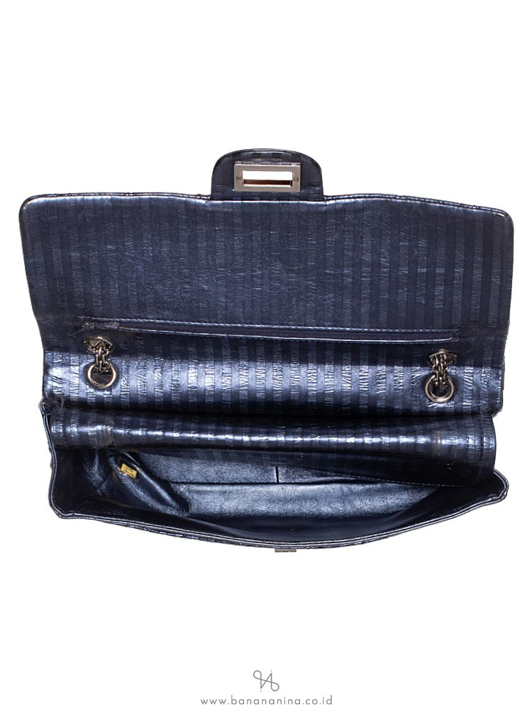 CHANEL 2.55 Reissue Metallic Calfskin Flap Bag Blue