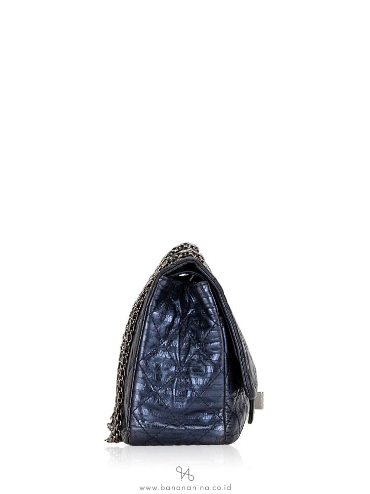 CHANEL 2.55 Reissue Metallic Calfskin Flap Bag Blue