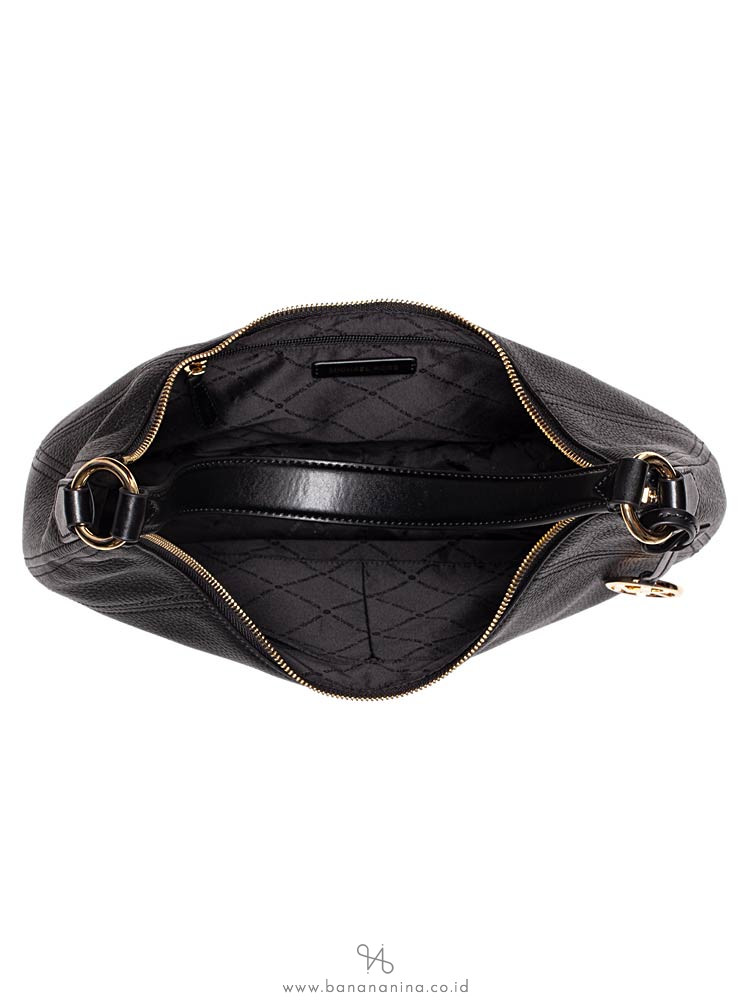 MICHAEL KORS Bedford Leather Large Convertible Shoulder Bag Black