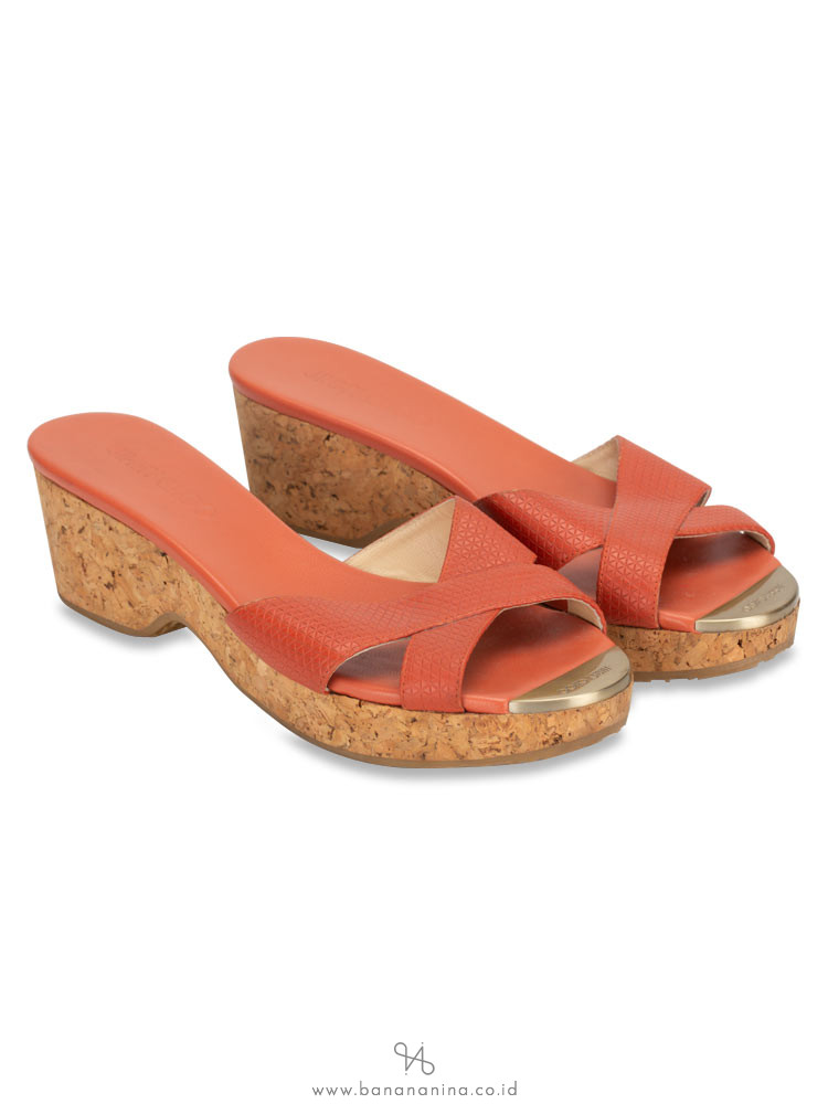 JIMMY CHOO Panna Leather Crisscross Slide Agate Sz 38.5