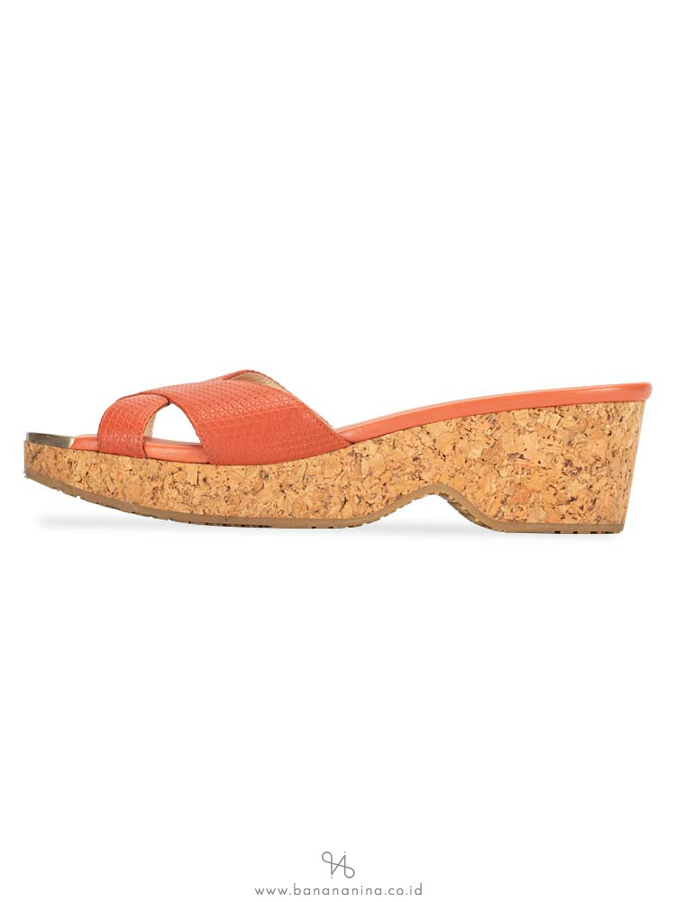 JIMMY CHOO Panna Leather Crisscross Slide Agate Sz 38.5
