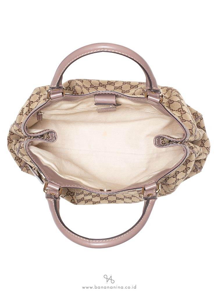 GUCCI Canvas Medium Sukey Beige Lilac