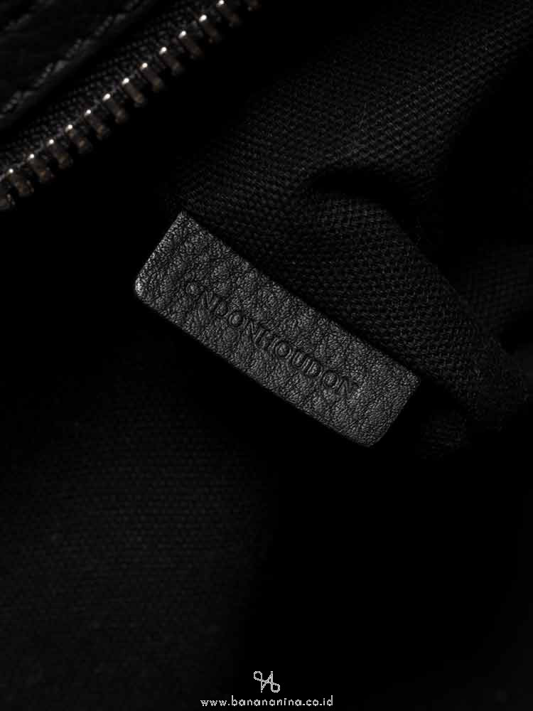 BURBERRY Brit Canvas Check Harcourt Satchel Black White