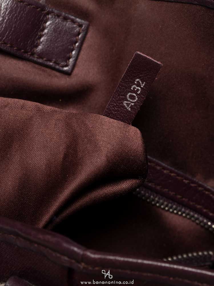 TOD'S G-Line Coated Canvas Sacca Piccola Dark Plum