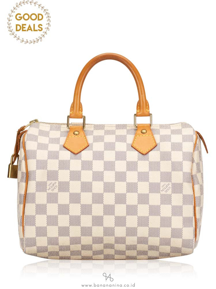 LOUIS VUITTON Damier Azur Speedy 25