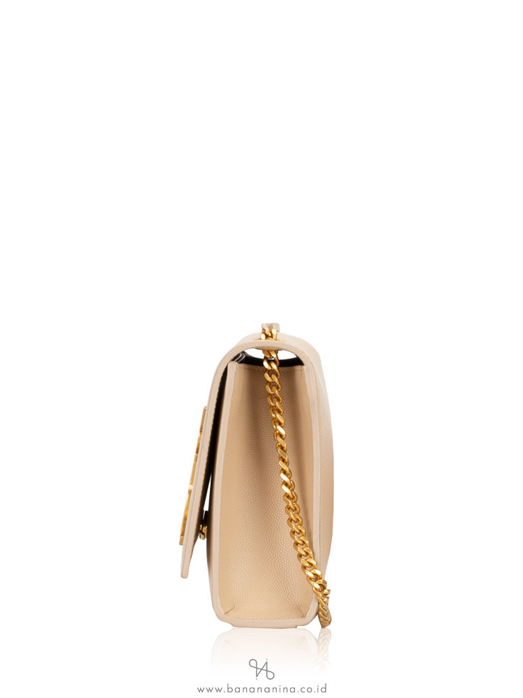 YSL Monogram Kate Classic Chain Shoulder Bag Beige