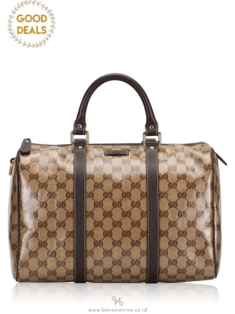 GUCCI Crystal Medium Joy Boston Beige Brown