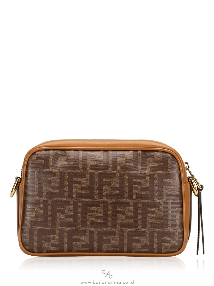 FENDI Zucca Spalmati Camera Bag Tobacco Caramello