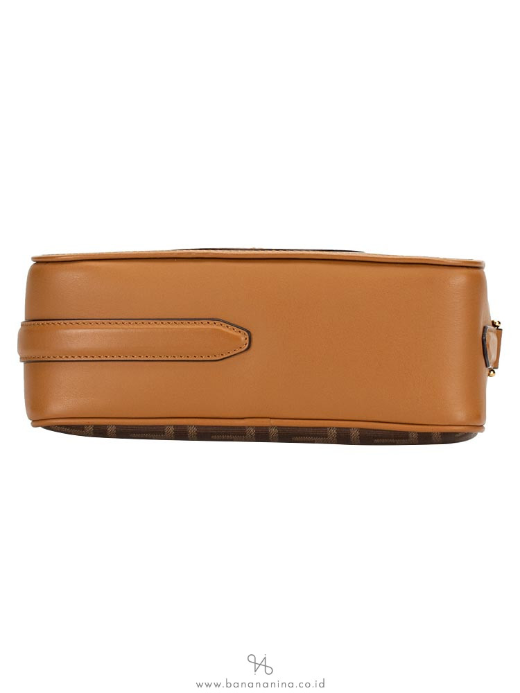 FENDI Zucca Spalmati Camera Bag Tobacco Caramello
