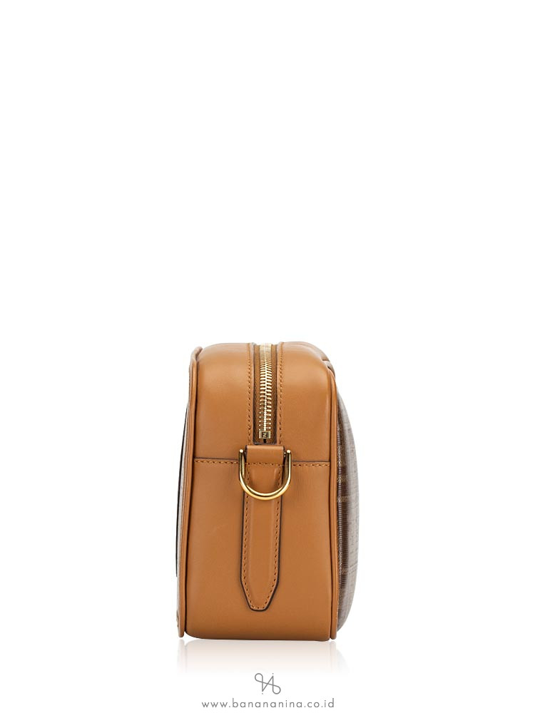 FENDI Zucca Spalmati Camera Bag Tobacco Caramello